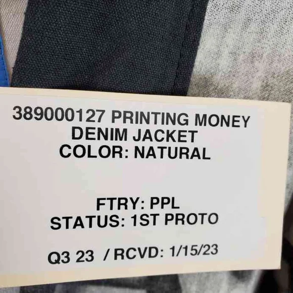NWT ULTRA RARE CHINATOWN MARKET PROTOTYPE MONEY PRINTING JEAN JACKET SIZE MEDIUM - Picture 4 of 4